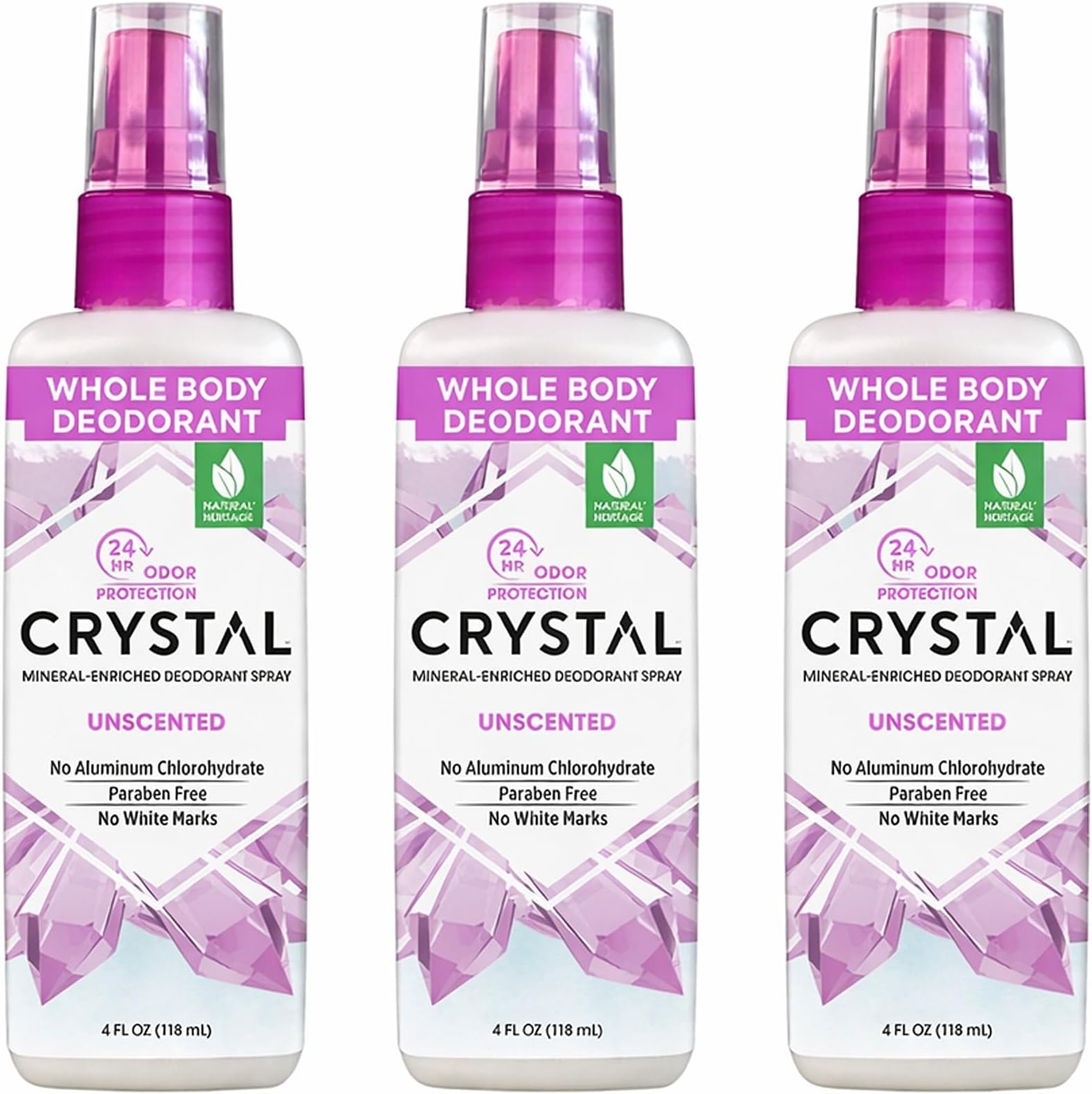 Crystal Body Deodorant Spray-4 fl oz, 2 pack