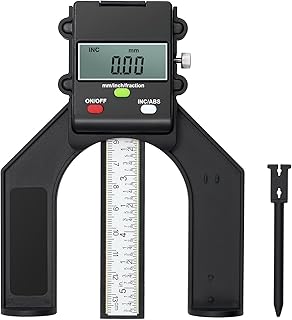 Proster Magnetic Digital Height Gauge 80mm 3 1/8 inch Mini Height Gauge Depth Gauge for Saw Table Thickness Gauge with Magnetic Self Standing for Woodworking Home Decoration
