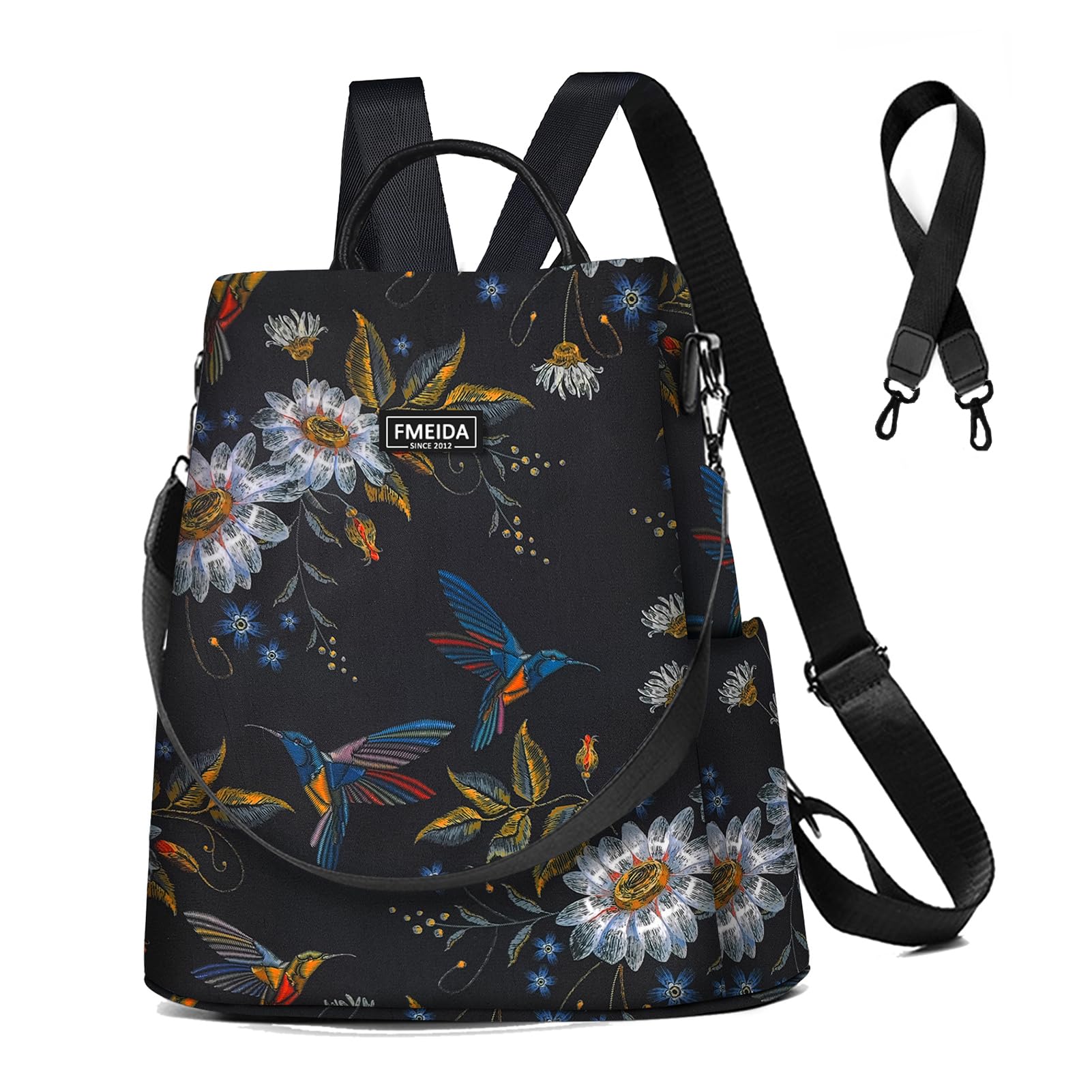 Fmeida Mochila Antirrobo Mujer, Bolso Mochila Casual Impermeable y Ligera para el Día a Día, Trabajo y Viajes Cortos