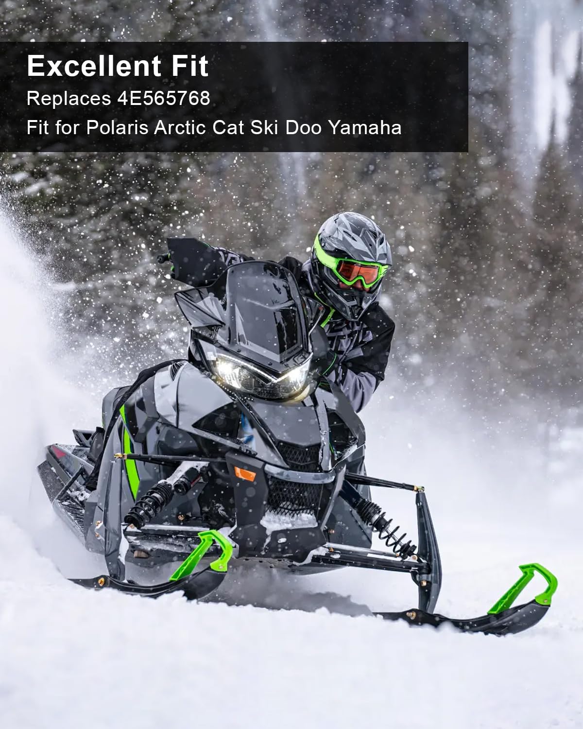 Snowmobile Ice Snow Scratchers Kit Fit for Polaris Arctic Cat Ski Doo Yamaha Replace 4E565768