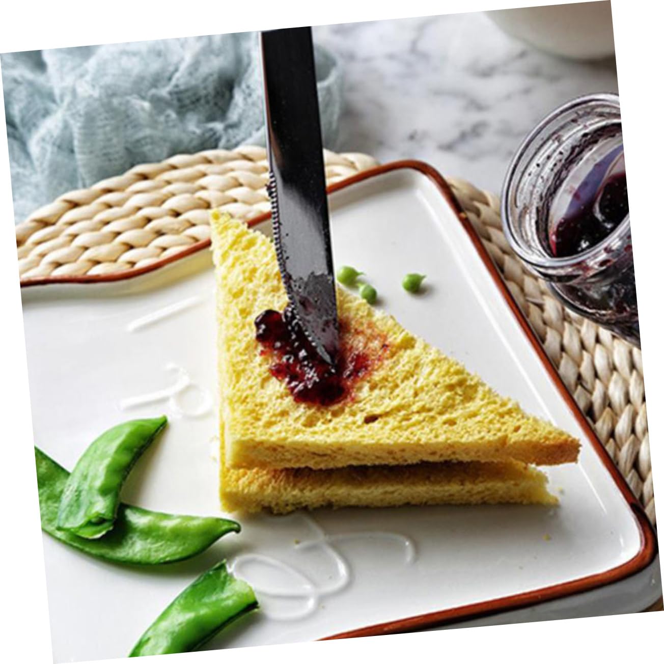 OFFSCH Breakfast Plate Tray Sushi Plate Ceramic Dinnerware Italy Household Tableware Random Color