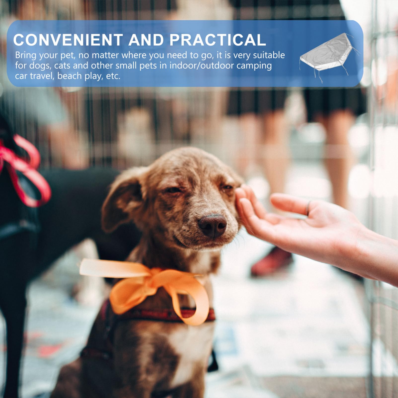 Mipcase Copertura per Recinto per Cani Oxford e Traspirante, Protezione Tetto Antisole per Cuccia da Esterno, Ombra Parziale e Sicurezza per Animali Domestici