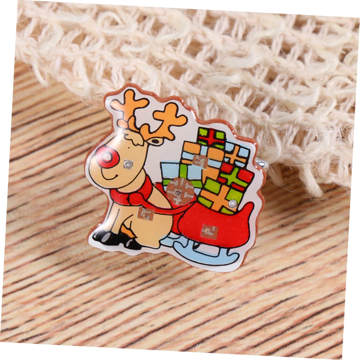 75 Piezas broches de brillo de navidad insignias de navidad broche de Papá Noel iluminar broches led lights lamparas led ramillete de joyas de navidad alfileres de esmalte luminoso