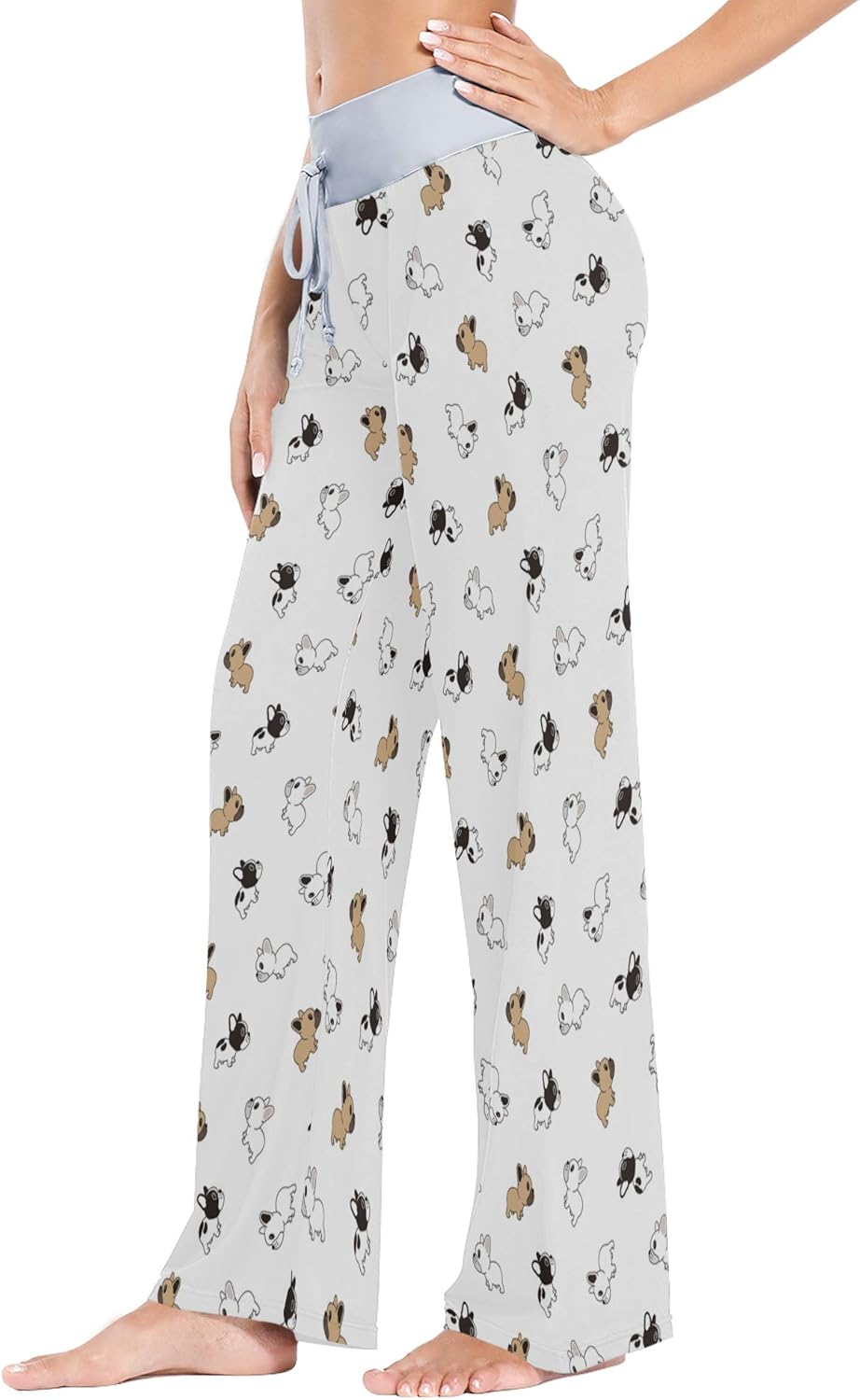 Women Pajama Pants Sleepwear Comfy Casual Palazzo Lounge Pants Wide Leg - Image 2