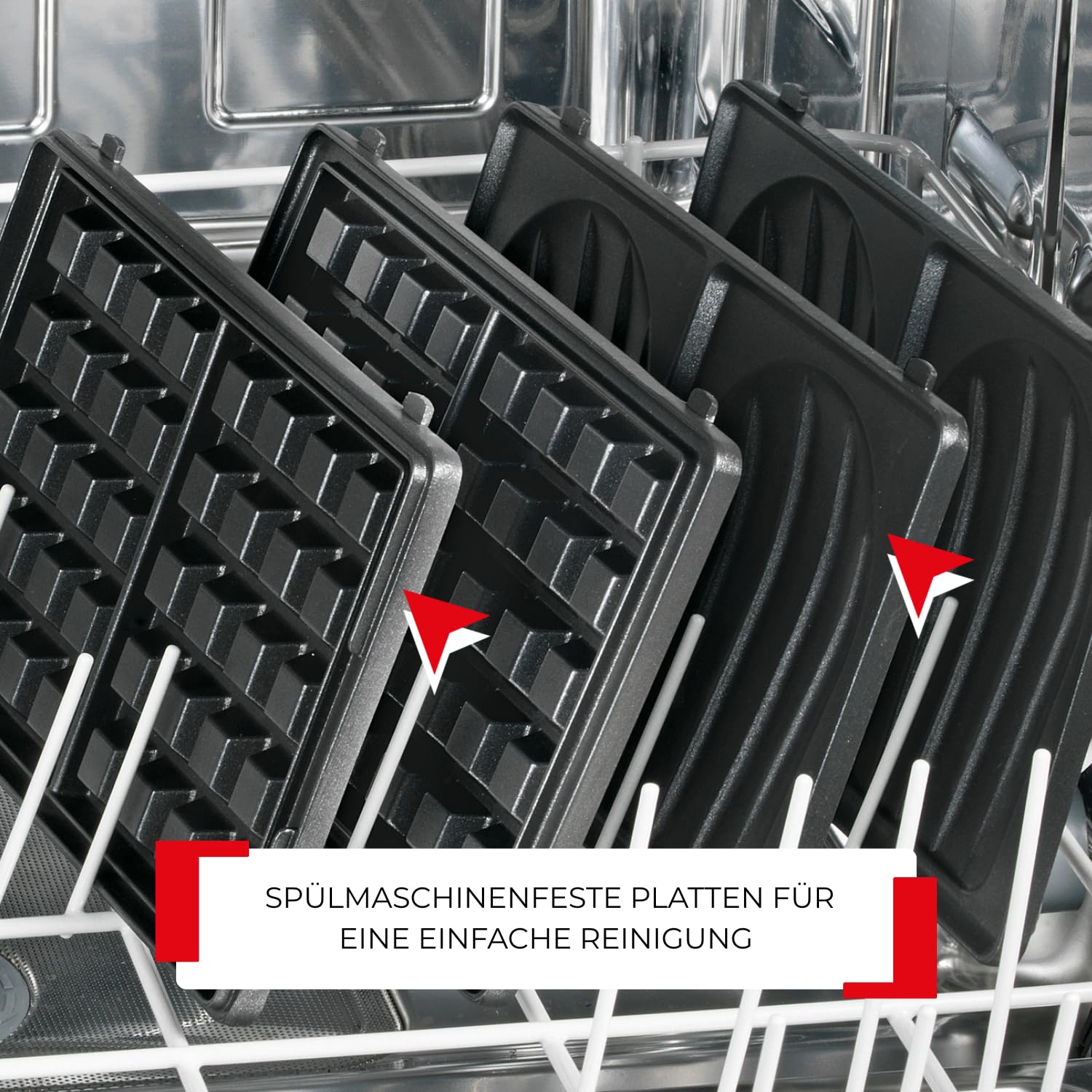 Tefal Snack Collection Sandwich- und Waffelmaker, antihaftbeschichtete Platten, spülmaschinengeeignet, erweiterbar, 700W, 28 x 36,1 x 20,3 cm, Schwarz/Silber, SW852D