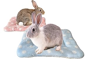 MANSHU Small Animal Plush Bunny Bed for Rabbits, Guinea Pigs and Hedgehogs