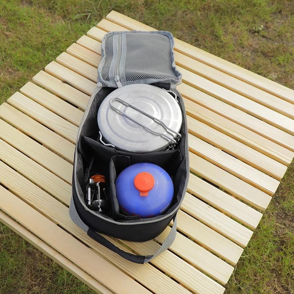 HMTE Fiambrera Vajilla al Aire Libre Bolsa de Almacenamiento Bolso de Mano Estuche de Transporte Vajilla Titular Acampar al Aire Libre Senderismo Picnic Barbacoa Viaje Equipo de Campamento