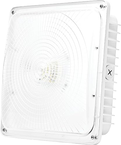 Miniatura 1 de PARMIDA - Luz LED para toldo, 45 W, 0-10 V regulable, 110-277 VAC, IP65 impermeable, certificación ETL, 5000 K (luz de día), 9.6 x 9.6 pulgadas,