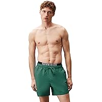 Calvin Klein Uomo Pantaloncino da Bagno Medium Double con Fascia con Logo