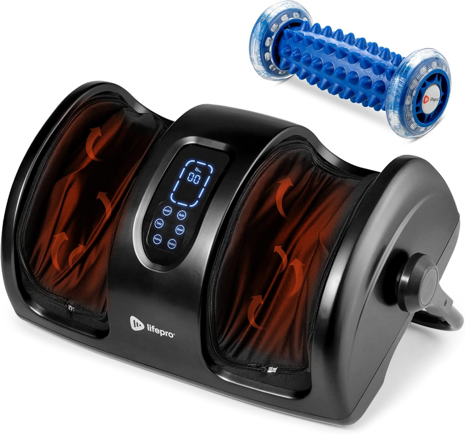 LifePro Shiatsu Foot Massager with Heat, Foot Massager with Heat for Plantar Fasciitis, Remote Control, Deep Kneading for Leg, Calf, Feet, Ankle with Free Roller Gifts for Mom Dad