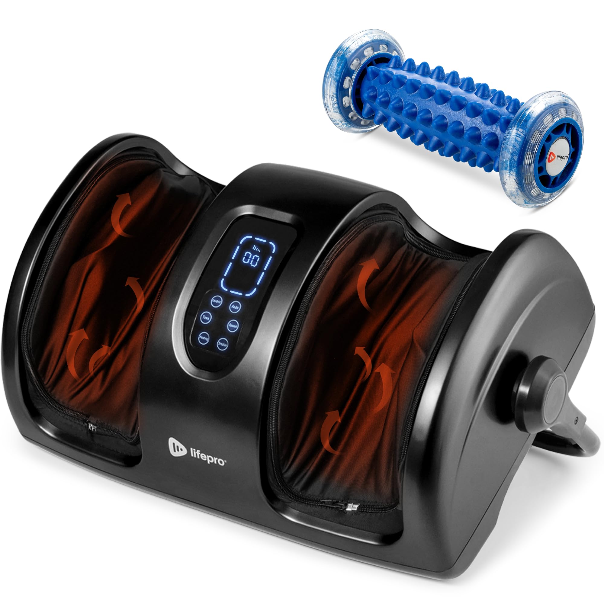 Shiatsu Foot Massager with Heat, Foot Massager with Heat for Plantar Fasciitis, Remote Control, Deep Kneading for Leg, Calf, Feet, Ankle with Free Roller Gifts for Mom Dad