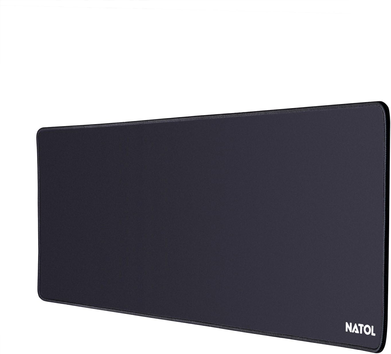 NATOLGaming Mouse Mat, Large Mouse Mat XXL 800 x 300 x 4mm with Stitched Edges, Non-Slip Mouse Pad with Smooth Surface for Keyboard and Mouse, Black
