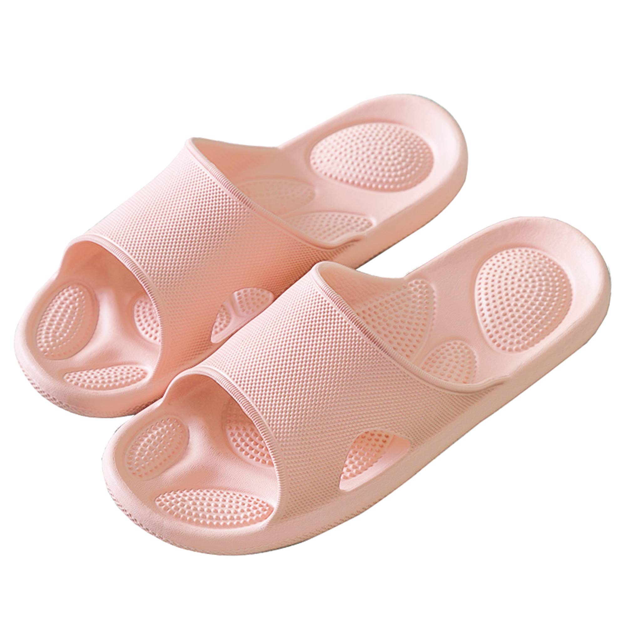 LauphaWomen/Men Slippers Massage Cozy House Slippers Indoor Sandal Anti-Slip Indoor Bathroom House Gym Slippers Soft Thick Sole Shower Shoes Breathable Super Light