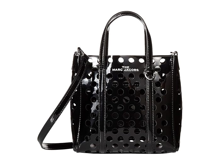 Marc Jacobs  The Tag Tote 21 Perforated Patent (Black) Handbags