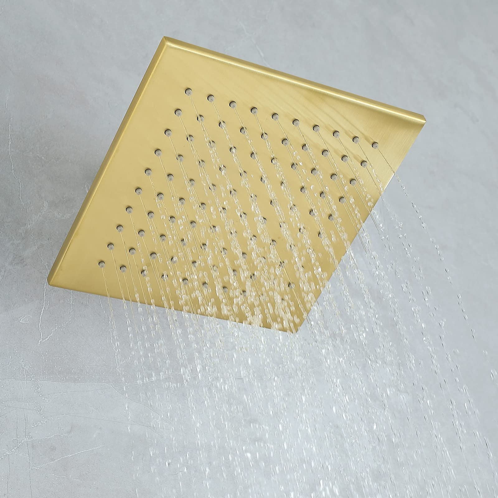 Sistema doccia da 10 pollici con rubinetto for vasca a cascata Set completo, miscelatore a pioggia oro spazzolato con soffione doccia a pioggia, doccia a mano