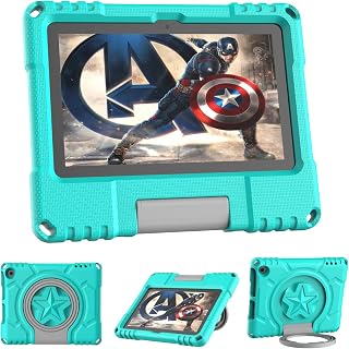 Kids for Tablet, Shockproof Kid-Proof Cover for Tablet (Turquoise)