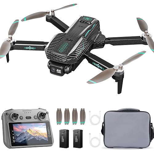 GPS Drone with 4K Camera for Adults, FPV RC Quadcopter, 5-inch LCD Tablet Screen, Auto Return, GPS Follow, Circle Fly, 60-min Flight Time,Brushless Motor, Lightweight Foldable Drone for Beginners