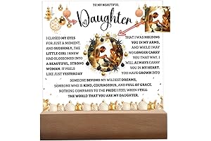 Lámpara con mensaje de amor para mi hija de Navidad