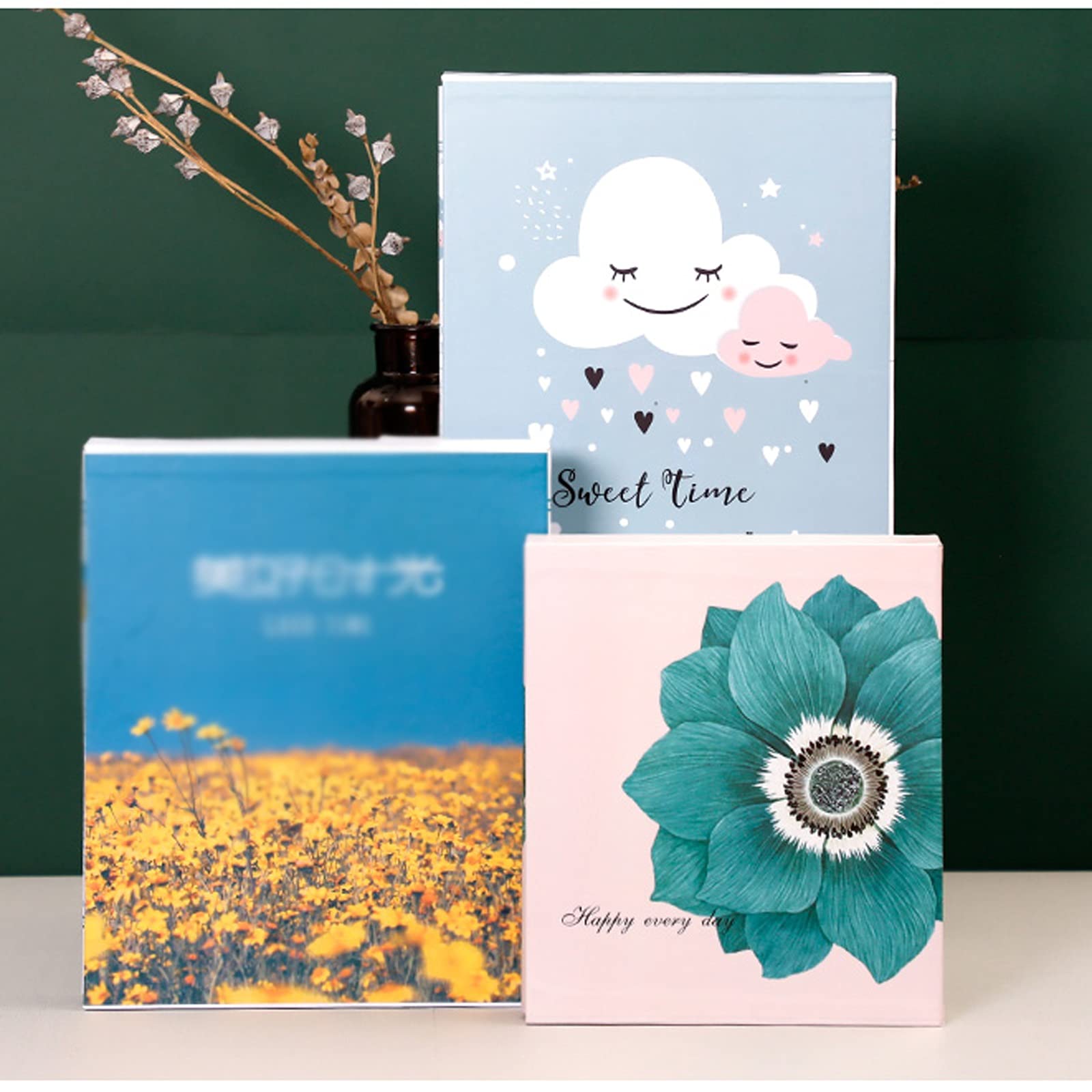 Fotoalbum mit großer Kapazität, 10,2 cm, interstitieller Typ 400, Hochzeitsfotoalben mit großer Kapazität, Familienfotoalben für Paare, Reisefotoalbum, großes Fassungsvermögen, Fotoalbum (Farbe: 1