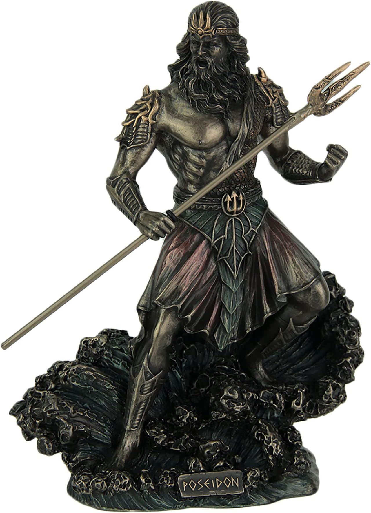 Poseidon Greek God of The Sea Statue Sculpture Nautical Figurine