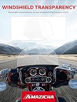 Vista 3 de Amazicha Parabrisas redondo transparente de 13 pulgadas compatible con Harley Davidson Touring Electra Glide Ultra Classic Street Glide Ultra