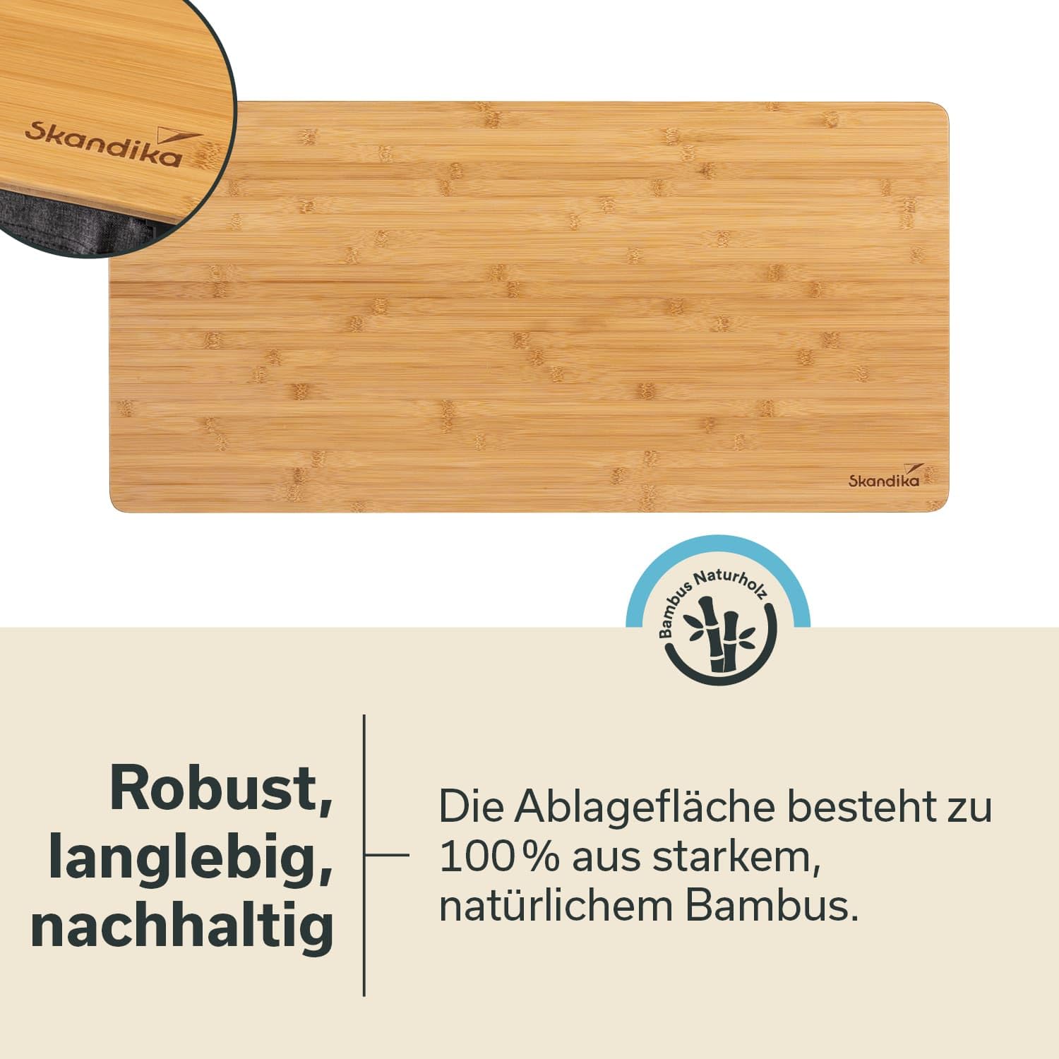 Skandika Campingschrank Triabo |Bambus Arbeitsplatte, Outdoor-Schrank faltbar, 4 Fächer mit festen Einlegeböden, unterteilbar, Tragetasche, Campingküche | Camping Zubehör, Outdoor Küche, Zelt