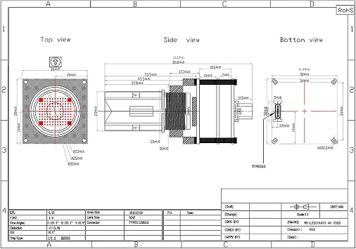 IMX585 8MP Low Light Camera Module with 4K 60FPS and Apertures for Industrial Visioning and Night