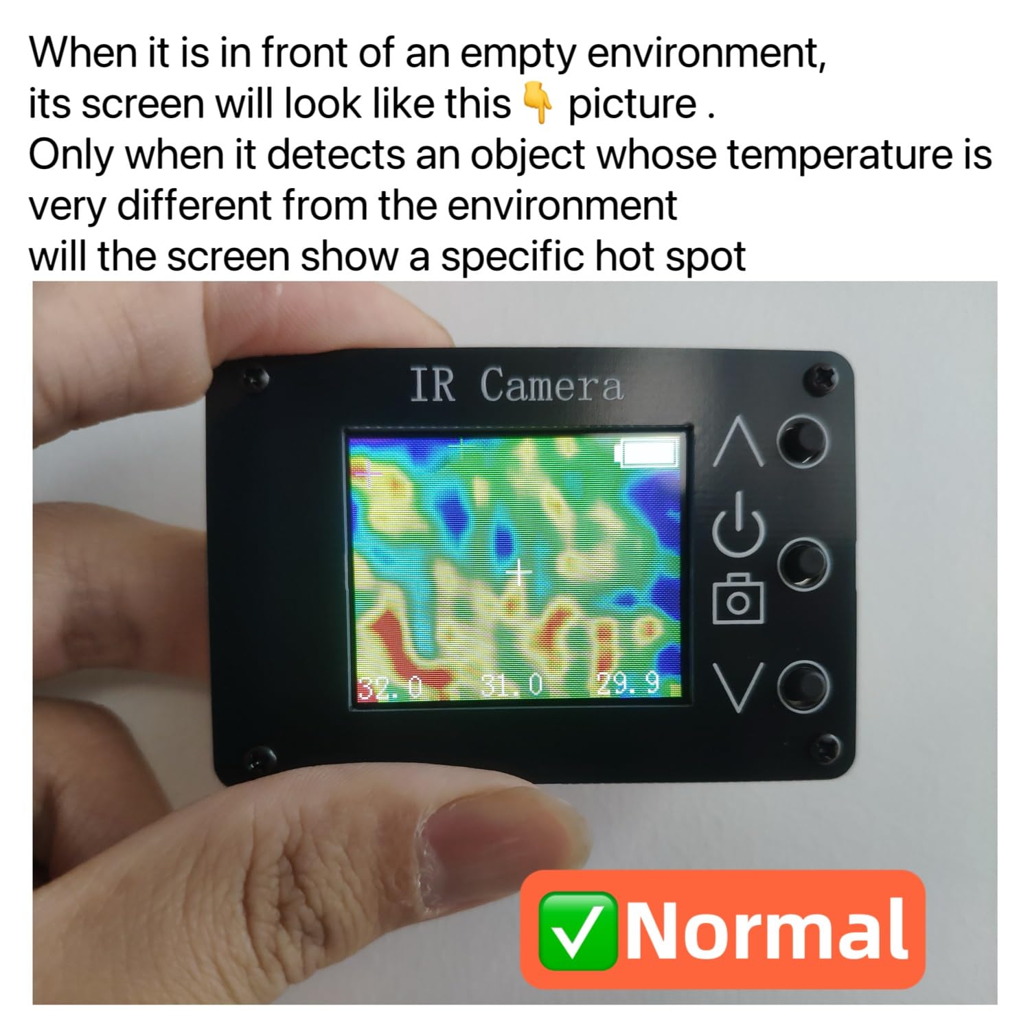 Cyfrowa kamera termowizyjna na podczerwień o rozdzielczości 24 * 32 pikseli. Czujniki temperatury kamery termowizyjnej