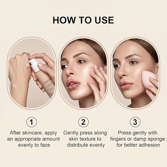 FunnAura 30ML Colour Changing Foundation Long Lasting Dewy Finish for Fits Skin Hydrati