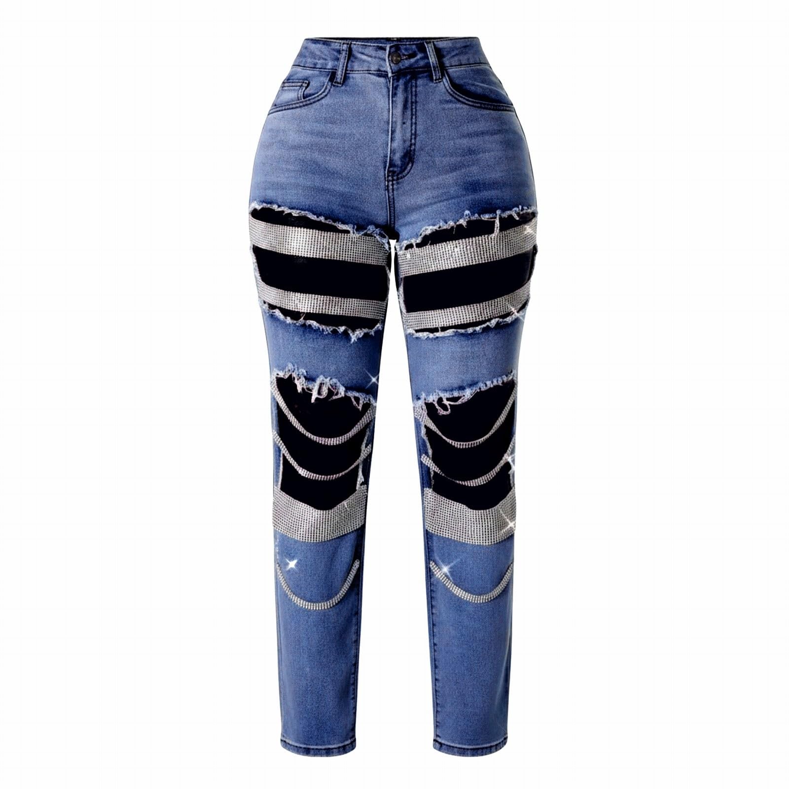 Jeans Donna Elasticizzati Curvy Jeans Elasticizzati Larghi Casual Pantaloni Denim Vita Alta Gamba Larga Curvy Tempo Libero Pantaloni Baggy Leggeri Palazzo Moda Pantalone con Tasche Wide Leg Push Up
