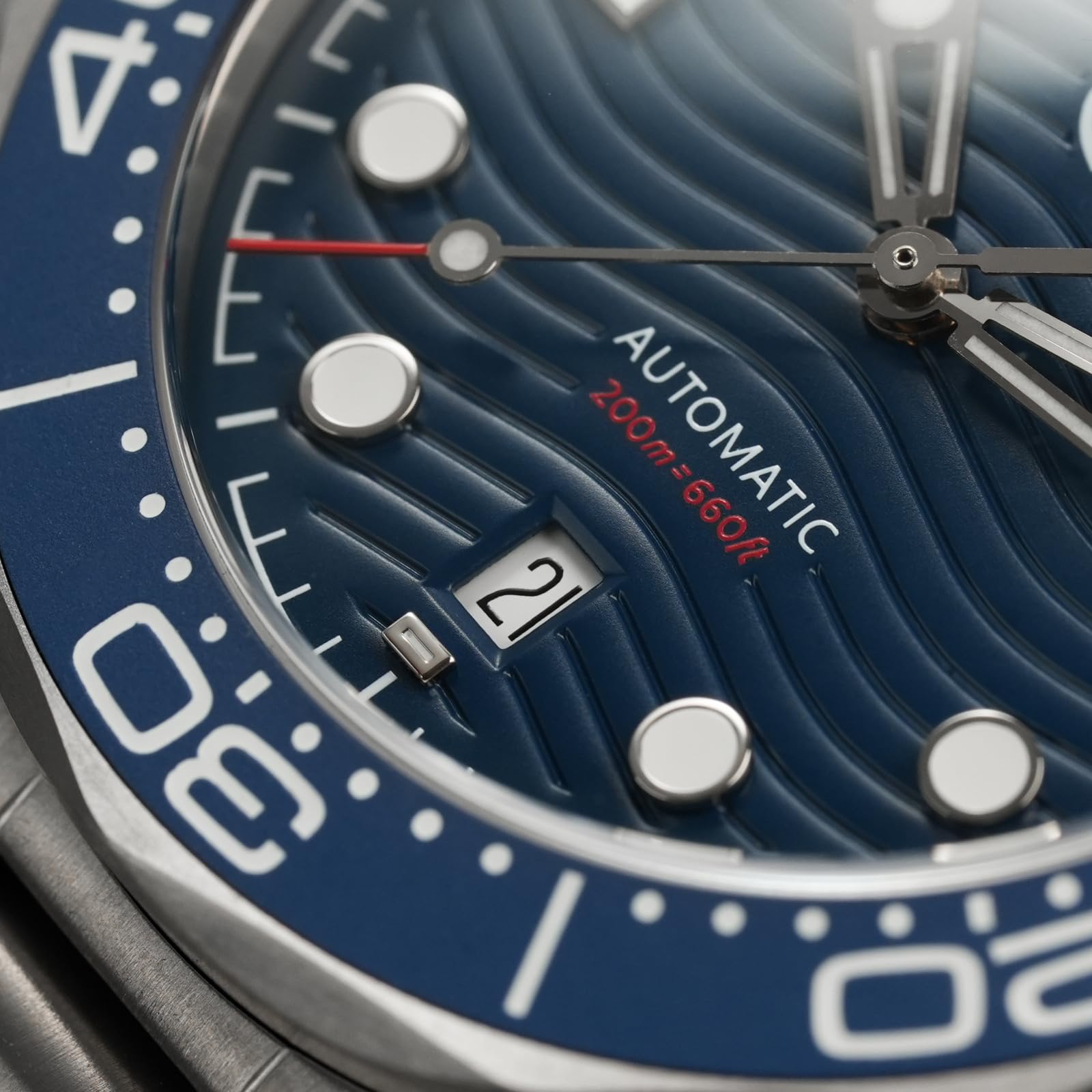 TACTICAL FROG Watchdives WD007 SL3001 - Orologio subacqueo da 42 mm, 200 m | Cassa in titanio di grado 2, vetro zaffiro bombato, lunetta a 120 clic e valvola di scarico dell'elio
