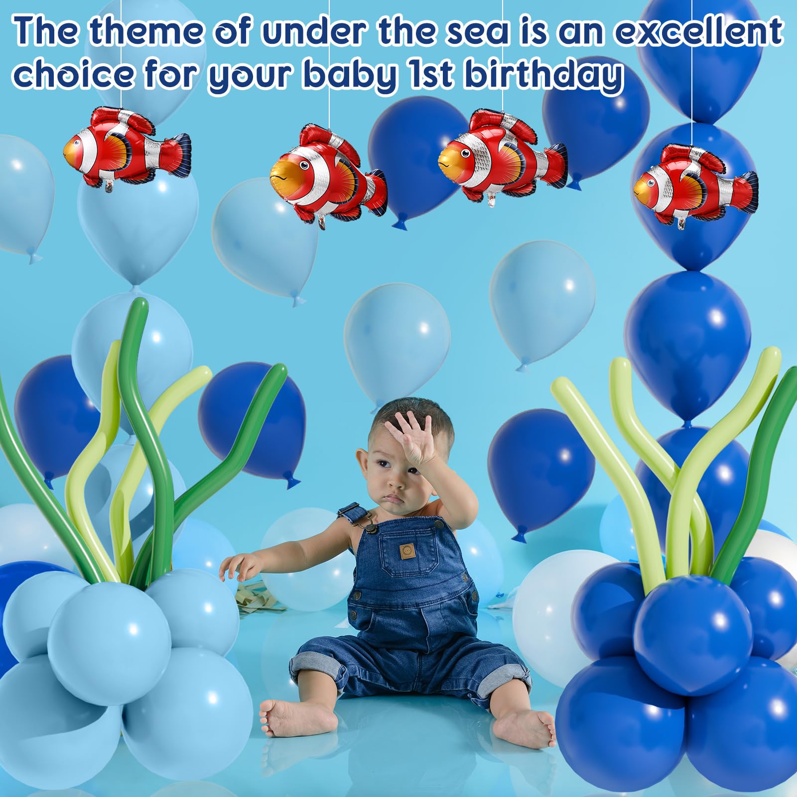 Amazon.com: Gejoy 157 Pcs Under The Sea Balloon Decor Kit Ocean