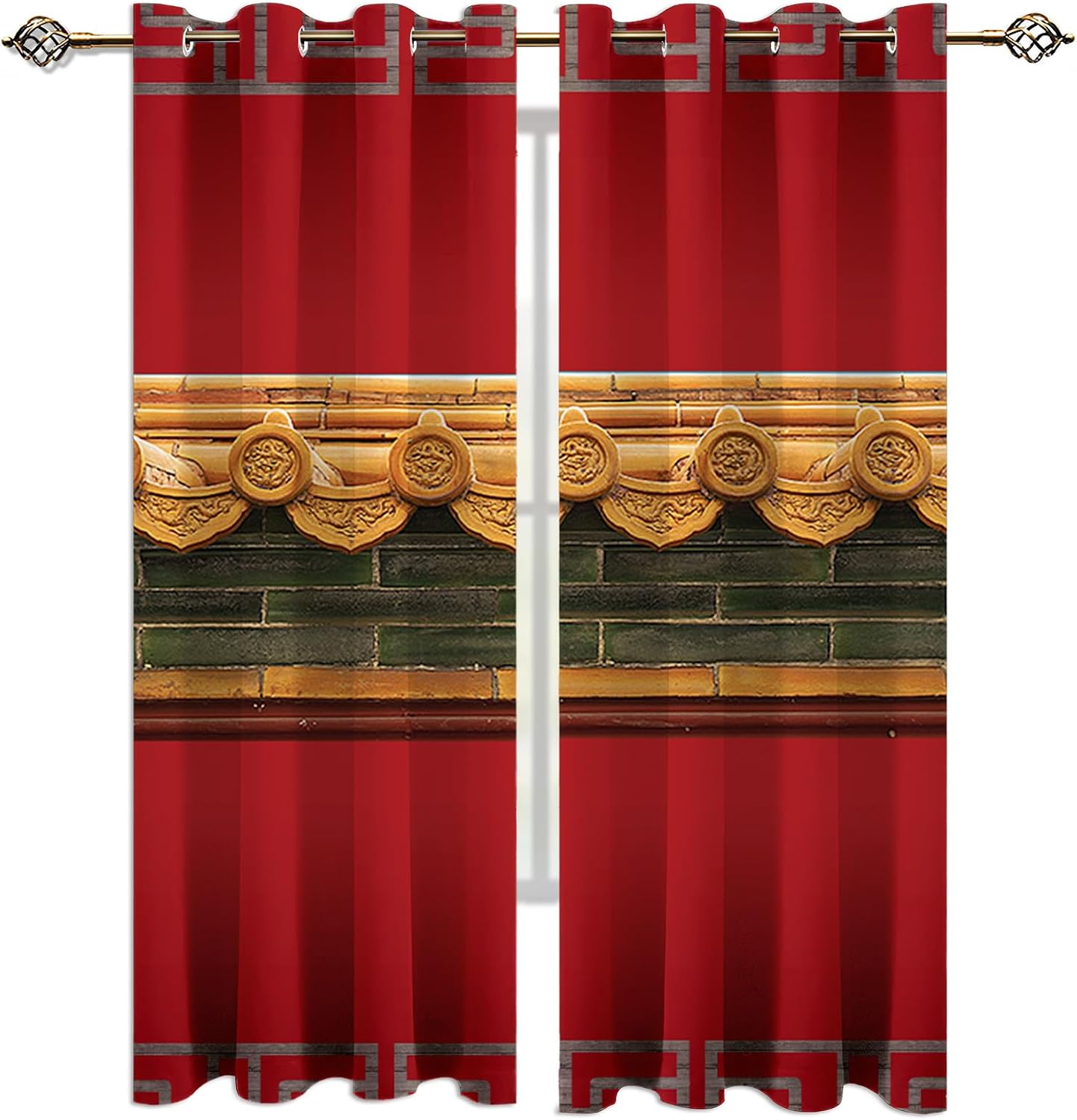 Rideaux Occultants VEHEDE Jaune Doux - Isolation Thermique 2 Panneaux 117x160cm Pour Chambre Et Salon