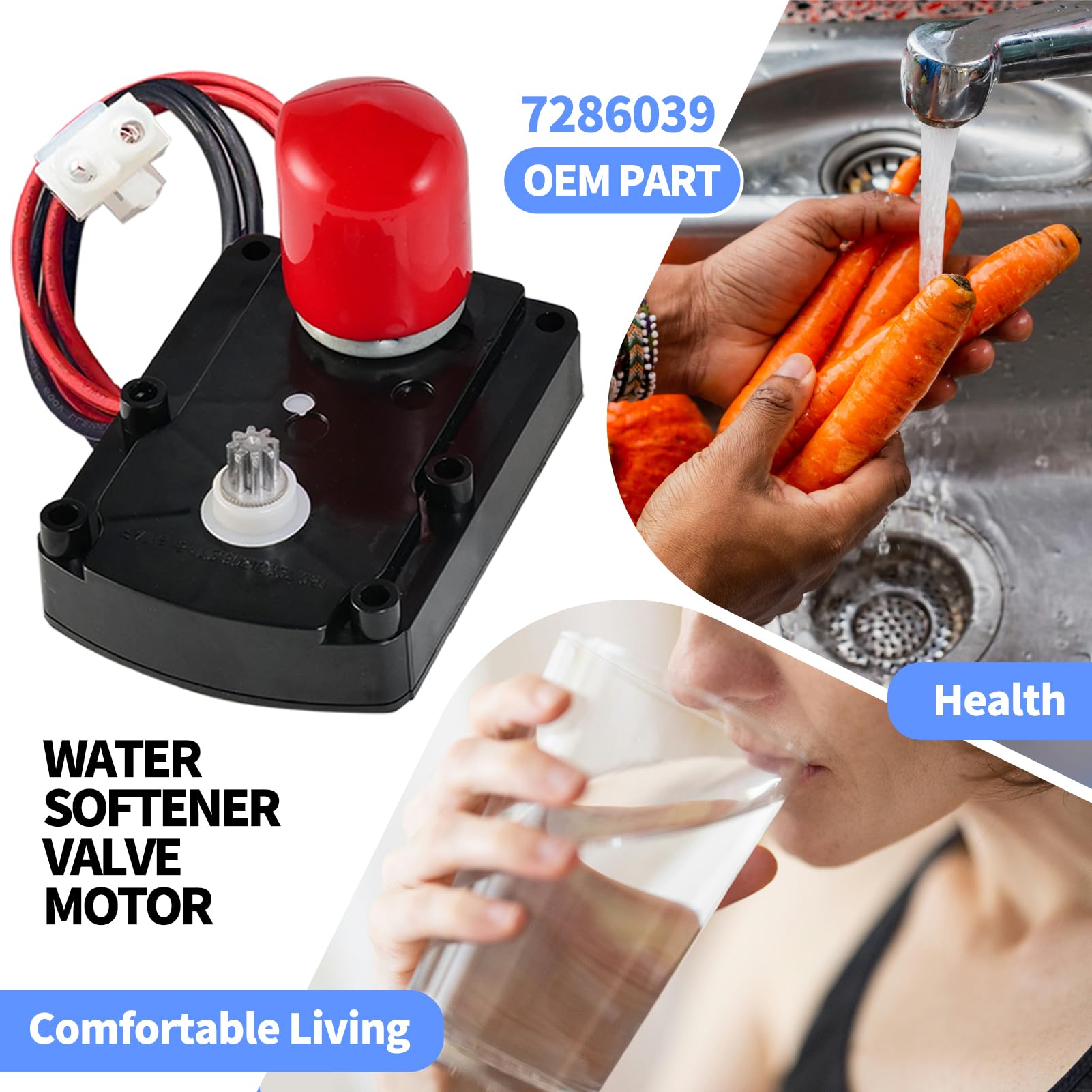Wasserenthärter Motor 7286039 Mit Hochleistungsnocken - Kompatibel Mit WS26X10021