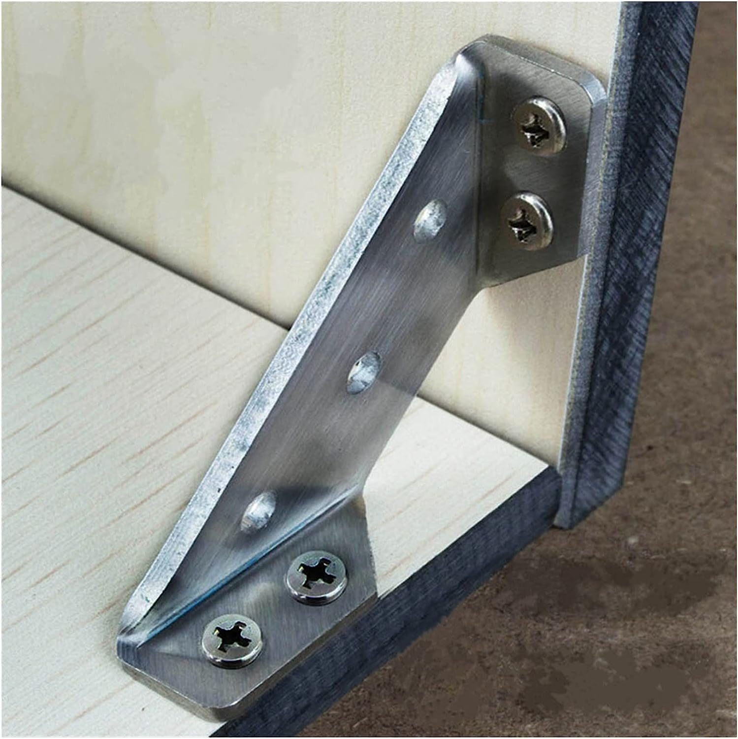 Angle Code, 4 Pieces Stainless Steel Furniture Accessories Corner Bracket 90 Degree Angle Code Hardware Connector Accessories Brackets