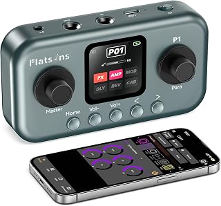 P1 Portable Multi Effects Guitar Pedal, Rechargeable with 80+ Effects