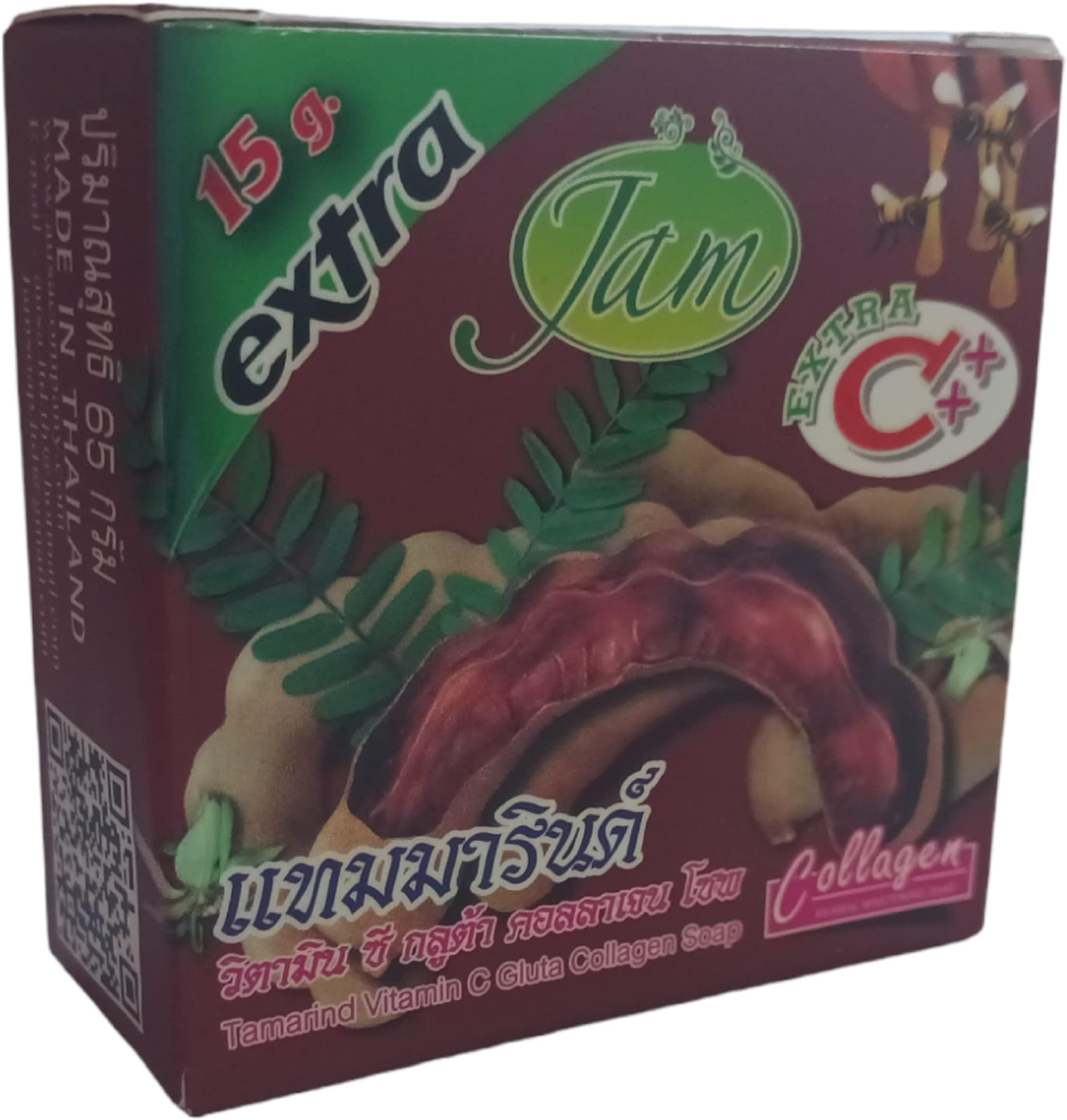 Movitronix™ Jam Tamarind + Honey + Vita C ++ Gluta collagen soap - 65g - Pack of 2 - Thailand Product