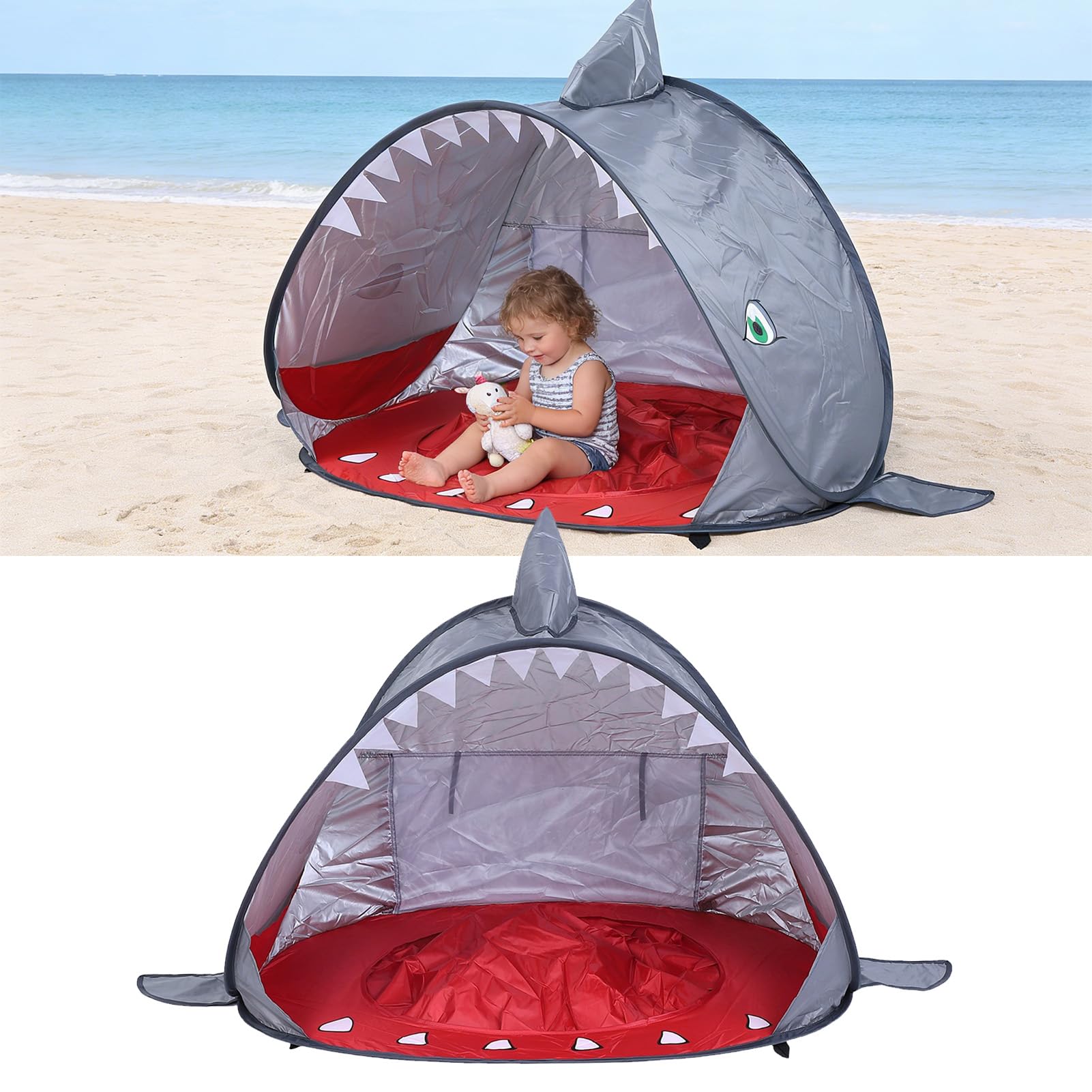 Generic Tienda de Playa para Bebés, a Prueba de Viento y de Fácil Instalación con Piscina para Bebés para Picnics y Escapadas de Fin de Semana