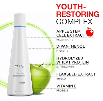 Ybera Discovery Bio-Stemcell Clarifying Shampoo for Women, Gentle Detox & Buildup Removal, Frizz Control & Hair Discipline, Sulfate-Free, Color-Safe, 250ml