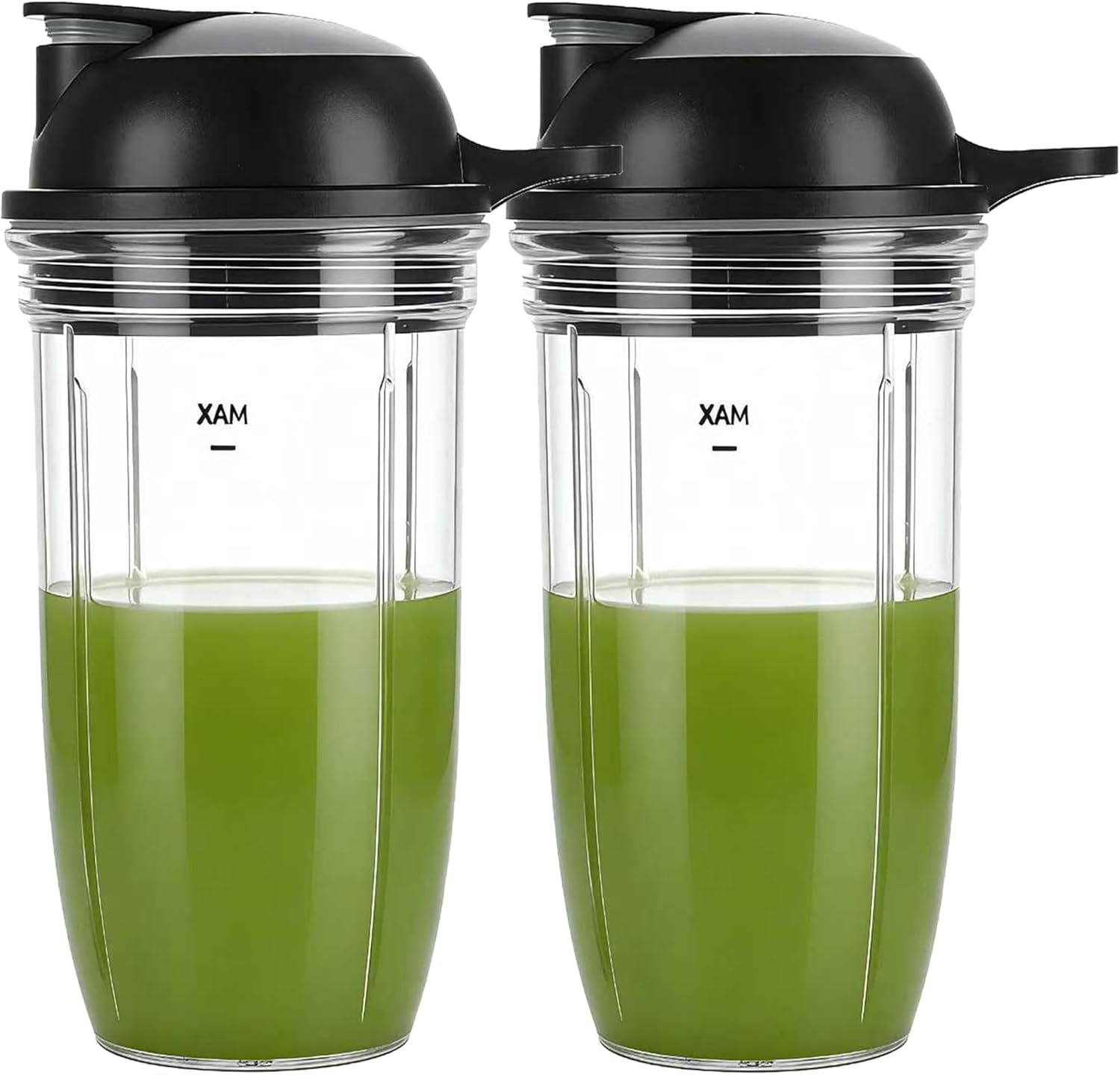 Replacement juicer personal jar 24oz cup with to go lid（Pack of 2pcs) Compatible with NutriBullet Blender Combo（ZNBF30400Z/ZNBF30500Z/）/Select Blender 1200（NB07200-1210） /PRO 1000/ Select Blender