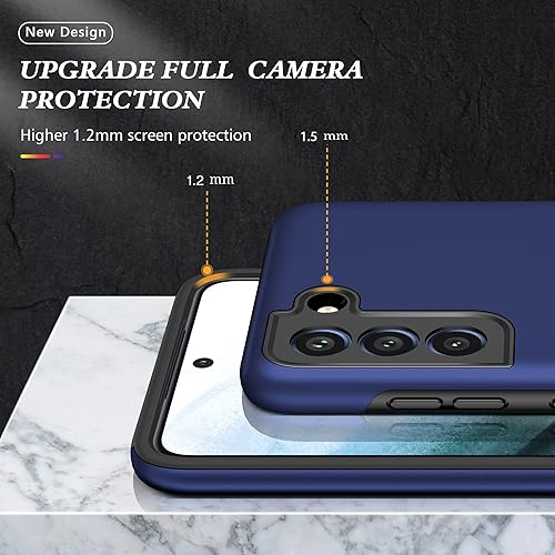 Miniatura 9 de AKINIK Funda S21 para Galaxy S21, funda S21 con protector de pantalla de TPU flexible autorreparativo, paquete de 2 unidades, grado militar, doble a