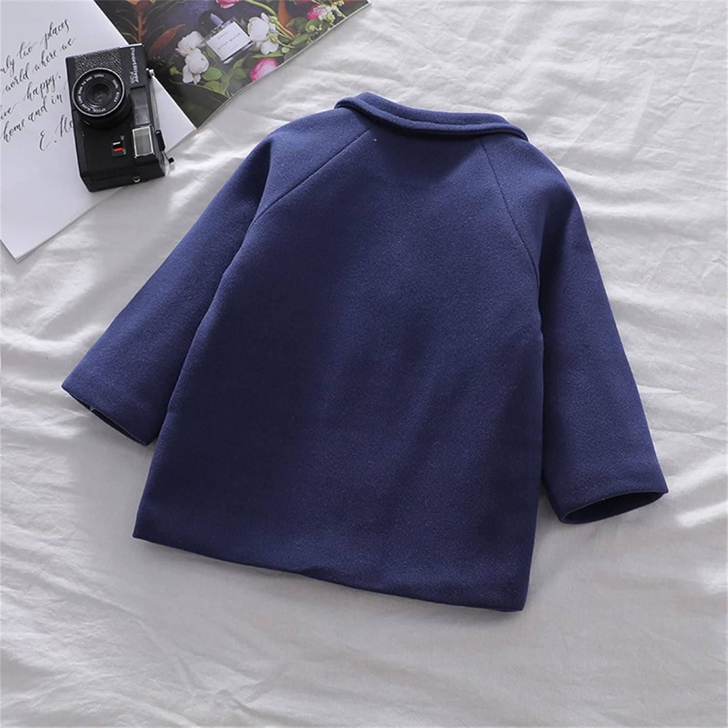 POLG Baby Coats Spring Fall Kid Baby Girl Double Breasted Jacket Trench Coat Outwear Clothes Fleece Warm Open Front Coat