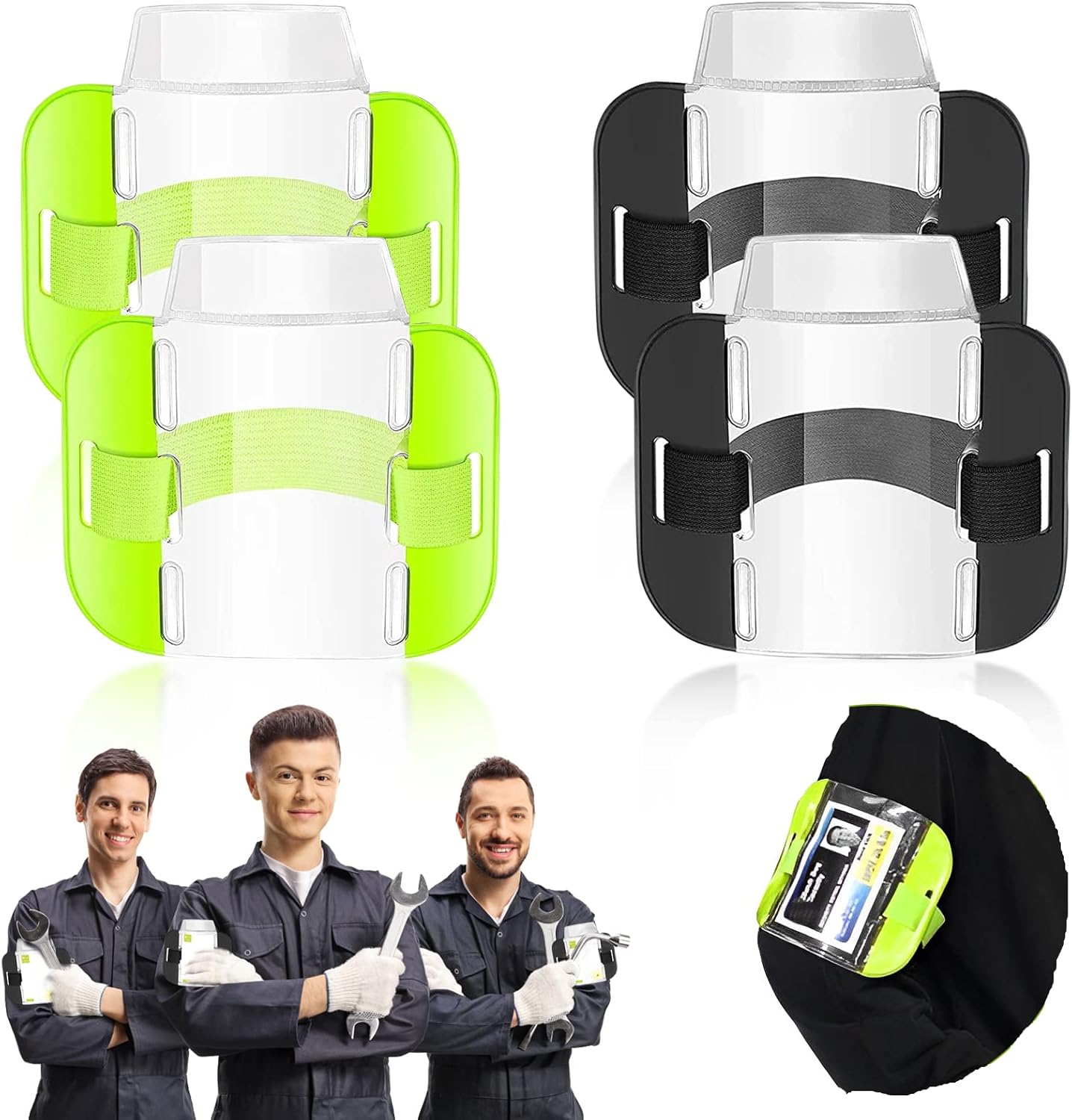 4 Pieces Arm Badge Holders Sia Badge Holder Security Badge Holder ID
