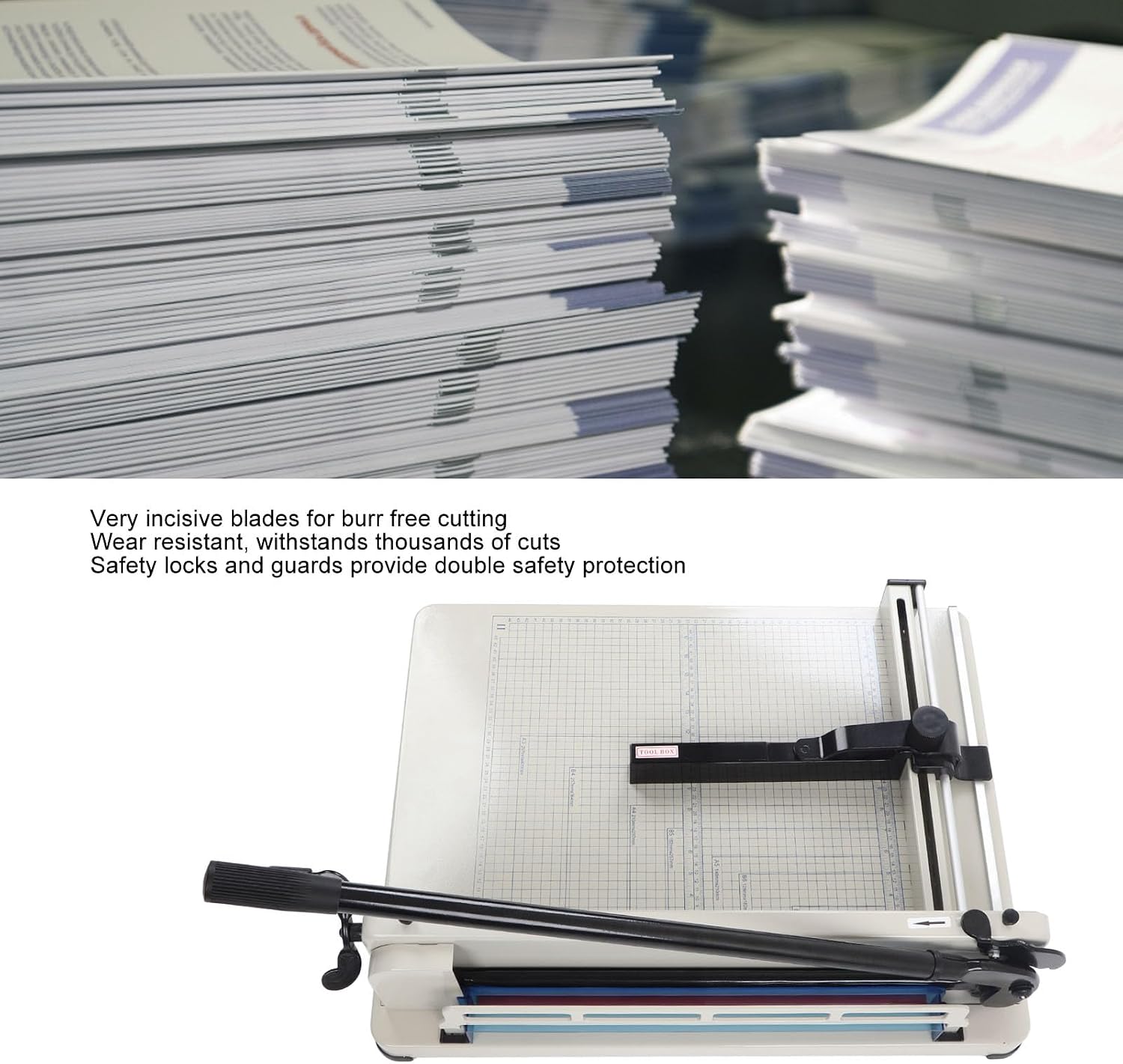 Garosa Cutting Handcraft Cutting Paper Machine A3, Metal and Steel, Precise Cut and Ergonomic Design for Manual Heavy Duty Paper Cutter Users