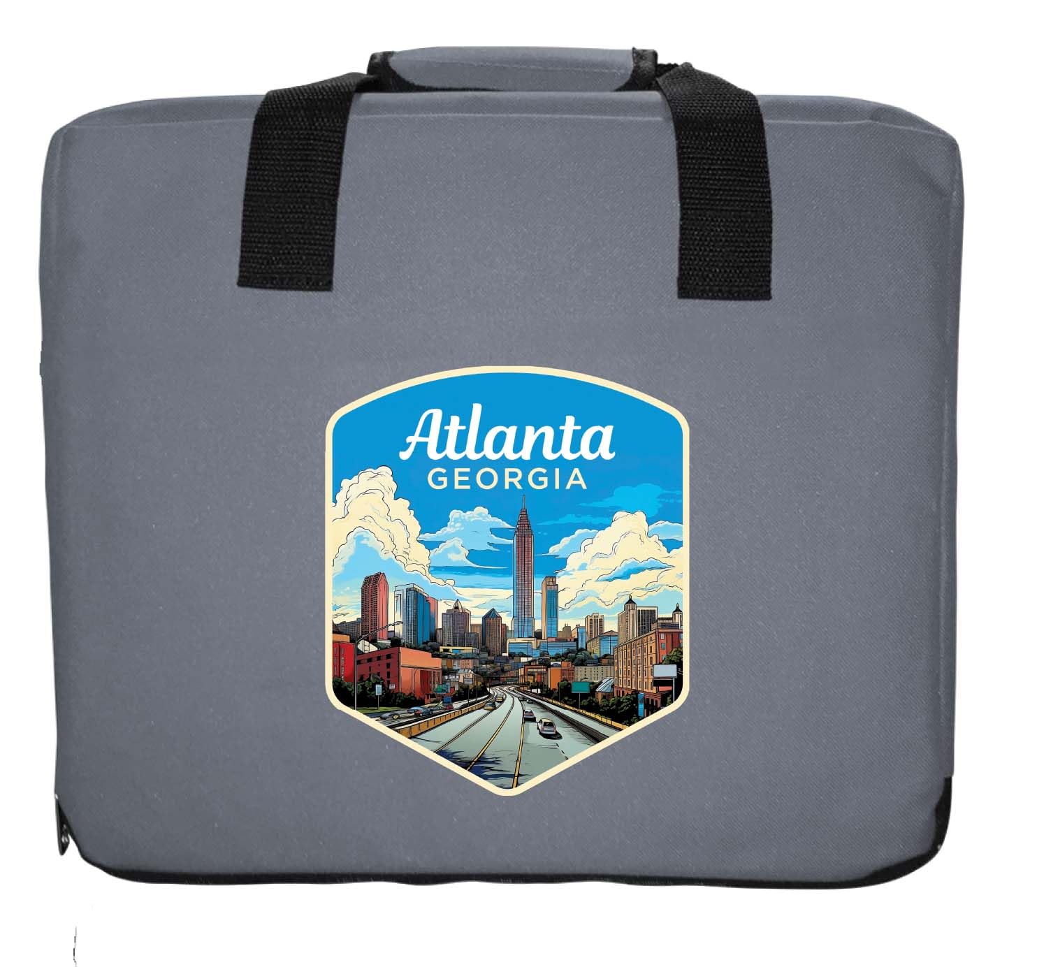 R and R Imports Atlanta Georgia Design B Souvenir Destination Seat Cushion Gray