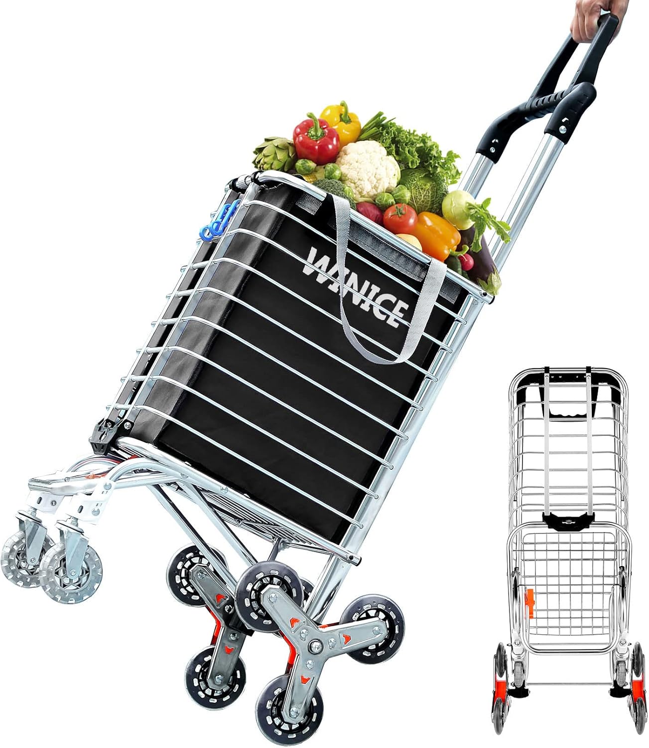 Heavy Duty Stair Climbing Grocery Cart with Foldable Nigeria Ubuy