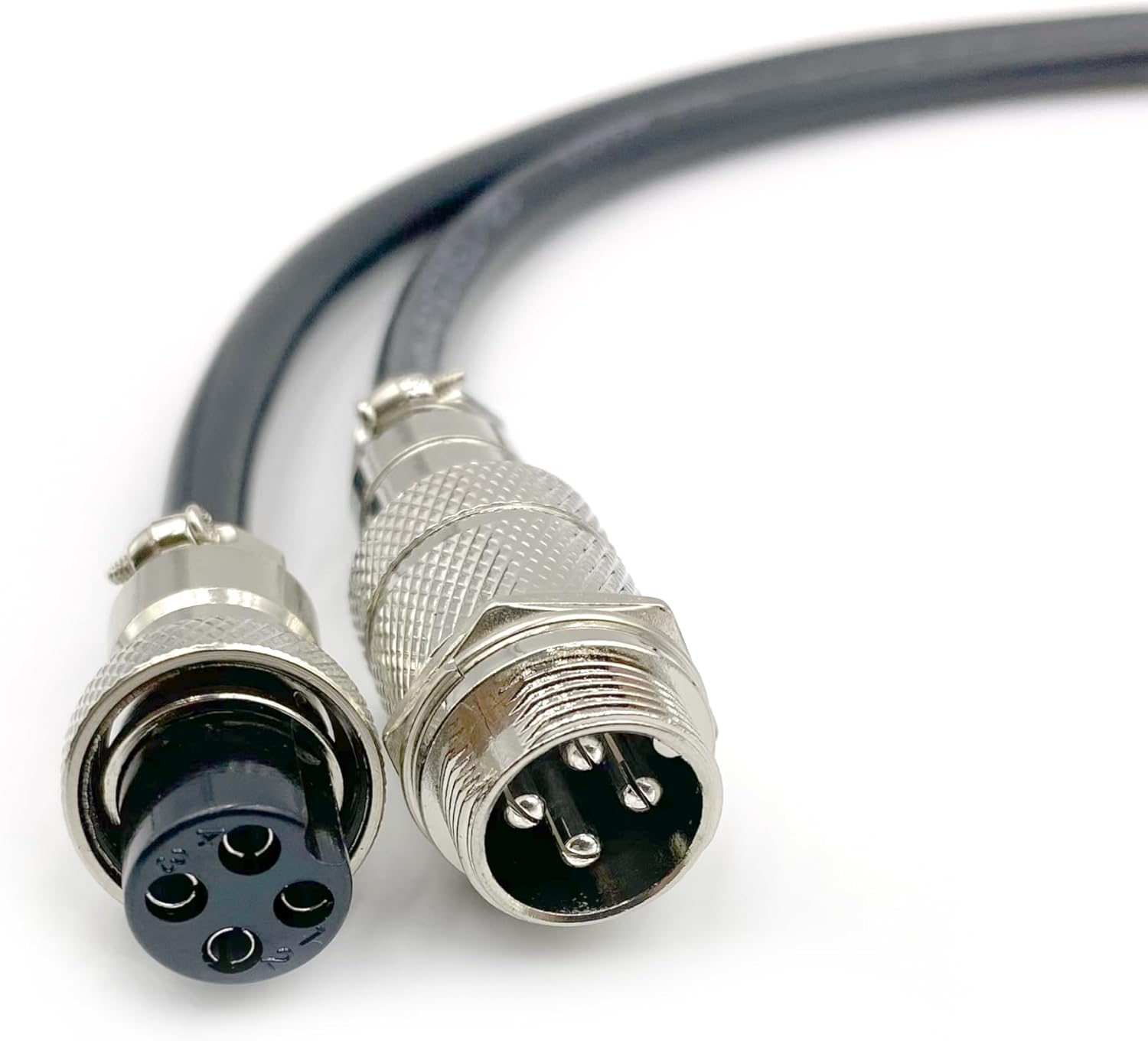 29.53 ft GX16 4 Pin Male to Female Head Aviation Cordset, GX16 4Pins Female to Male Connector Electrical Cable Panel Mount Circular Metal Aviation Adapter Cordset for Ships 20AWG (9meter)