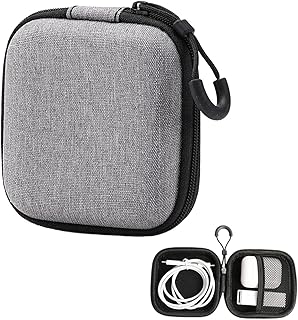 Earphone Case, Earbuds Case, Earphones Case, Small Earbud Case Hard Case, Headphone Case, Headphone & Earphone Cases, Small Case, Headphones Case, Headphone Bag Travel Electronics Organiser (Gray)