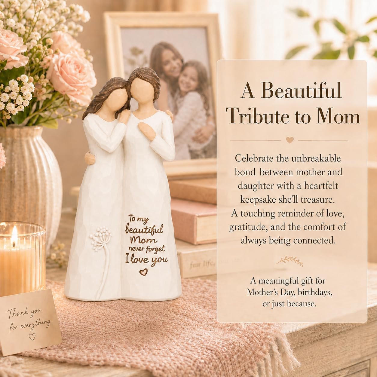 Mom Gifts for Women Gifts for Mom from Daughter Mother Daughter Figurine image 2
