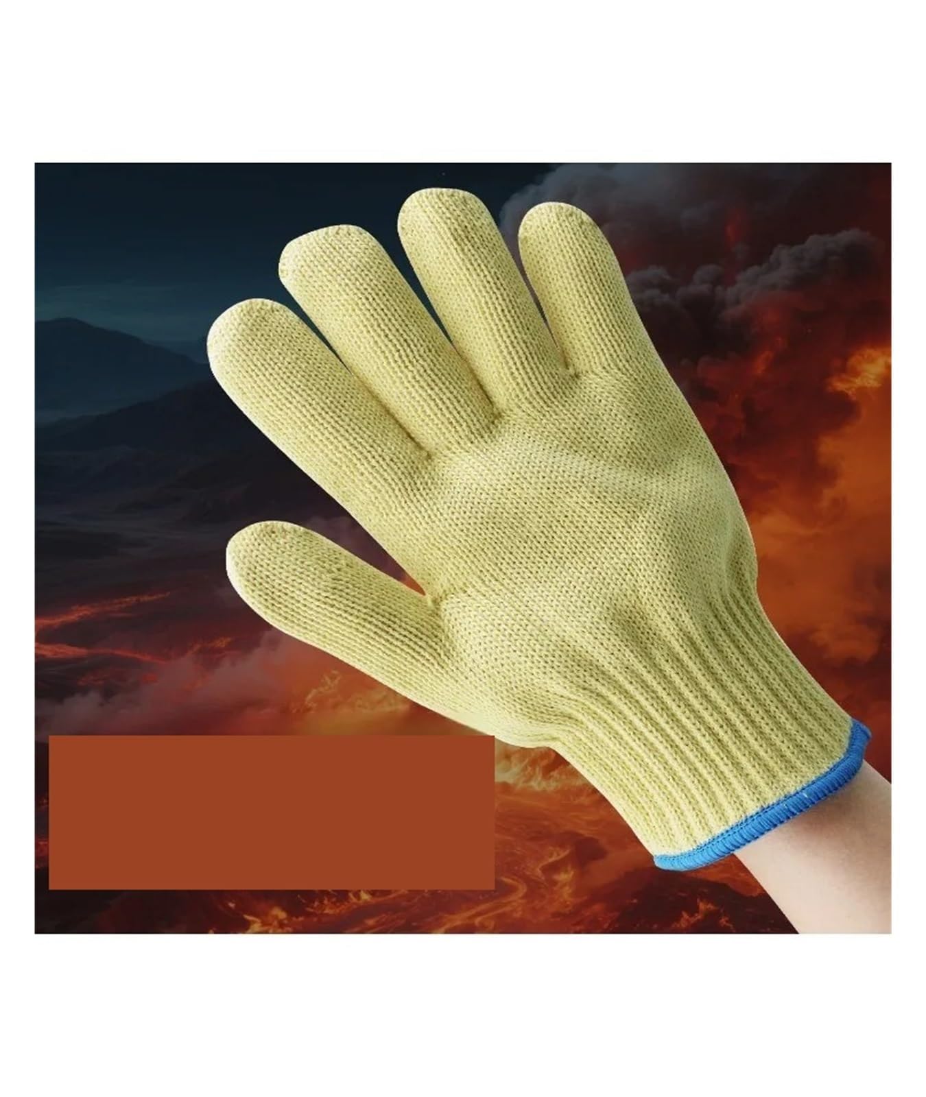 Genérico Guantes de Fibra de aramida, Resistentes a 350°C-500°C, 24 cm | Guantes tejidos de doble capa con interior de algodón para soldadura, horno, microondas y taller(36cmresistance 350)
